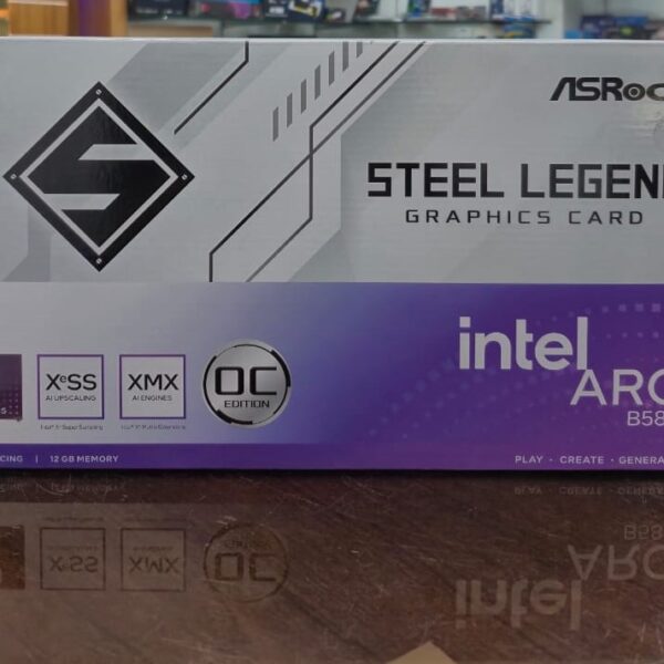 ASRock Intel Arc B580 Steel Legend OC 12GB GDDR6 Graphics Card